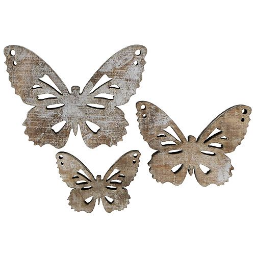 Floristik24 Motýlik 3-5cm prírodná biela 22b