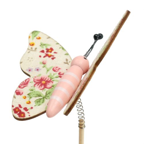 Floristik24 Motýlik na drevenej paličke 5,5cm - 7cm 18 ks