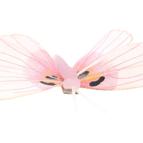 položky Motýlik na klipe ružový 8cm 8ks