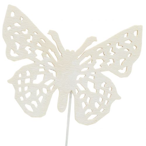 položky Kvetinová zátka motýľ biela 26cm 15ks