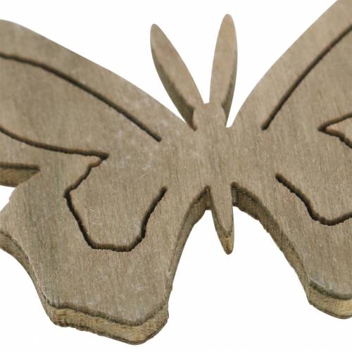 položky Motýľové drevo Biela, Krémová, Hnedá Rozmanité 4cm 72ks Stolová dekorácia Pružina