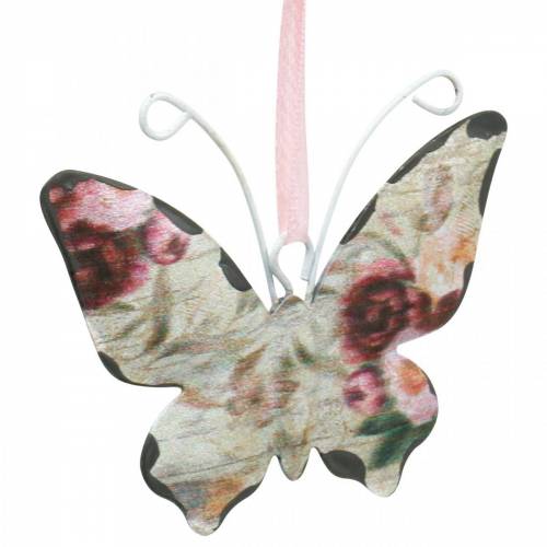 položky Motýlik na zavesenie kovový deko vešiak 7cm jarná dekorácia 12 kusov