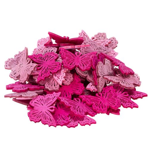 položky Dekoratívne motýlie rozptyľovacie prvky na jarné aranžmány stolov a misiek, 4 cm, 72 kusov