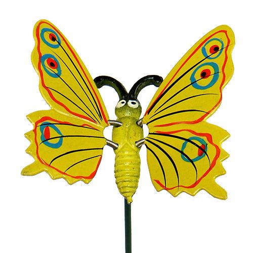 položky Motýľ na palici 8cm žltý