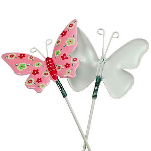 položky Motýliky s drôtenou plechovkou farebné 6cmx5cm L24cm