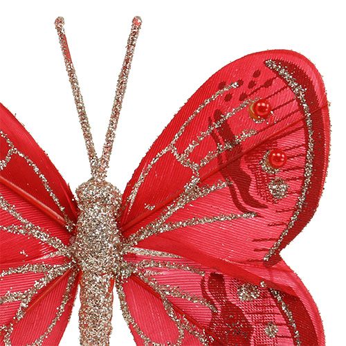 položky Motýle 7cm červené, sľuda 4ks