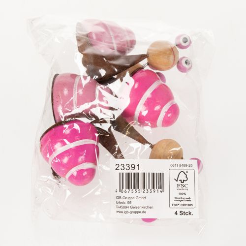 položky Figúrka slimáka so zábavným dizajnom, pôvabná jarná dekorácia, 9 cm, 4 diely