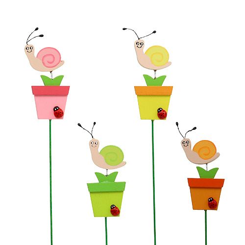 Floristik24 Slimák v črepníku 8,5cm L 28cm 16 ks