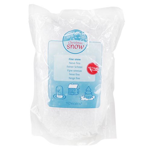 položky Snehová dekorácia posypová dekorácia zimné snehové vločky biele 2,5l