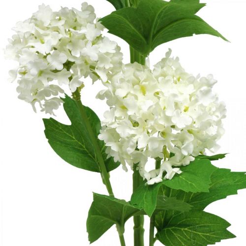 položky Snehová guľa Konár Umelá rastlina Hodvábny kvet Biely Ø6,5cm L78cm