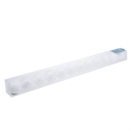 Floristik24 Deko snehová guľa na zavesenie Ø6cm 12ks