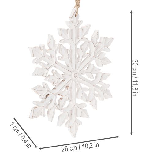 Veľká ozdobná snehová vločka, závesná dekorácia, 30 cm | Floristik24.sk