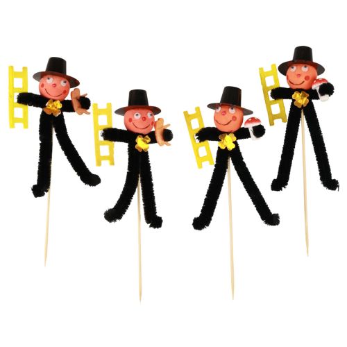 položky Dekorácia v tvare kvetu kominára, silvestrovský talizman pre šťastie, 17 cm, 24 kusov