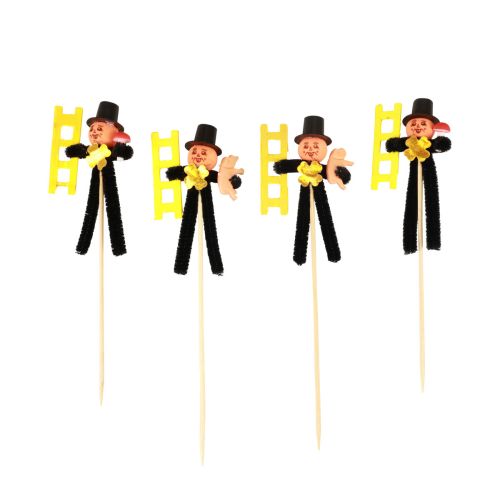 položky Kvetinové kolíky pre kominárov, silvestrovské dekorácie, talizmany pre šťastie, 17 cm, 36 kusov