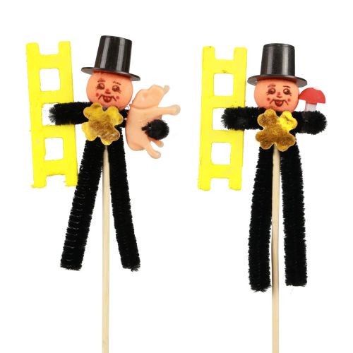 položky Kvetinové kolíky pre kominárov, silvestrovské dekorácie, talizmany pre šťastie, 17 cm, 36 kusov