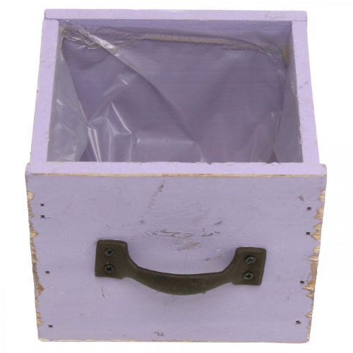 položky Zásuvka Shabby Chic Deco Wood Purple Spring Deco 12,5×12,5×10cm