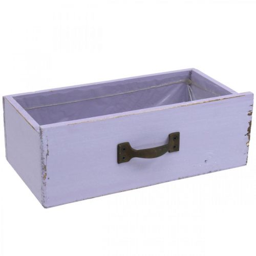 položky Kvetináč Deco Zásuvka Shabby Chic Wood Purple 25×13×8cm