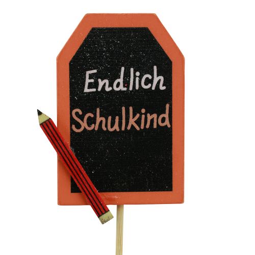 položky Späť do školy dekoračná zátka “Konečne školské dieťa” drevo 7×5,5cm 16ks