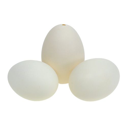 Floristik24 Labutie vajcia 9cm smotanovo-biele 6ks