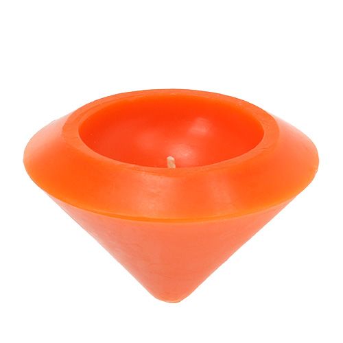 Floristik24 Plávajúca sviečka v oranžovej farbe Ø13cm