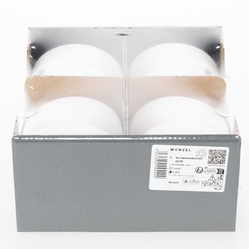 položky Plávajúca sviečka na romantické večery alebo slávnostnú dekoráciu, vhodná aj na vonkajšie použitie. 8 cm, 8 výšok, 8 ks