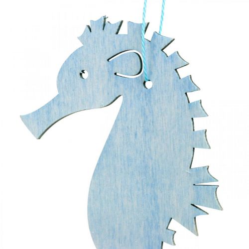 položky Morský koník na zavesenie modrý, biely vešiak námorná dekorácia 8ks