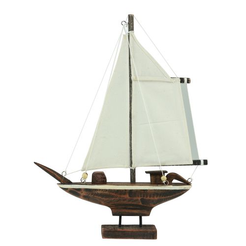 položky Dekorácia plachetnice loď borovicové drevo hnedá 32×5×41cm