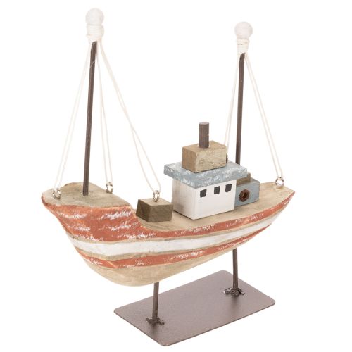Dekoratívny drevený model lode na parapet 20 cm | Floristik24.sk