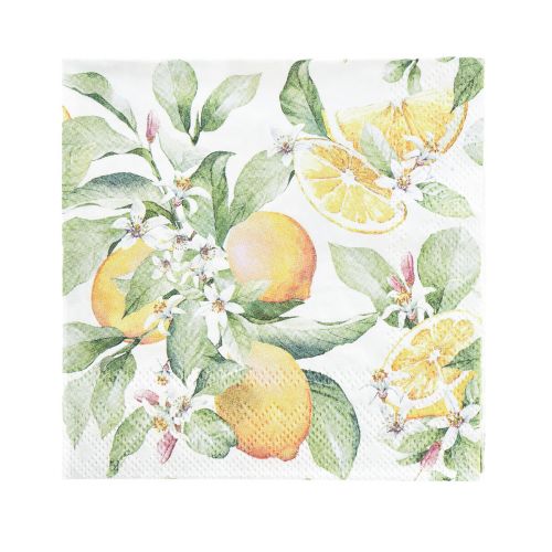 Obrúsky letná dekorácia na stôl citrónová dekorácia 25x25cm 20ks