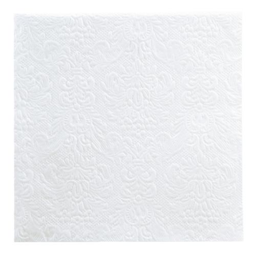 položky Obrúsky Biela stolová dekorácia reliéfny vzor 33x33cm 15ks