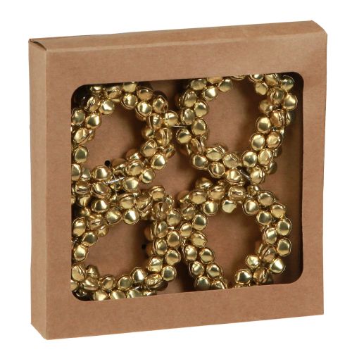 položky Krúžky na obrúsky zlaté kovové zvončeky Ø5cm 8 ks