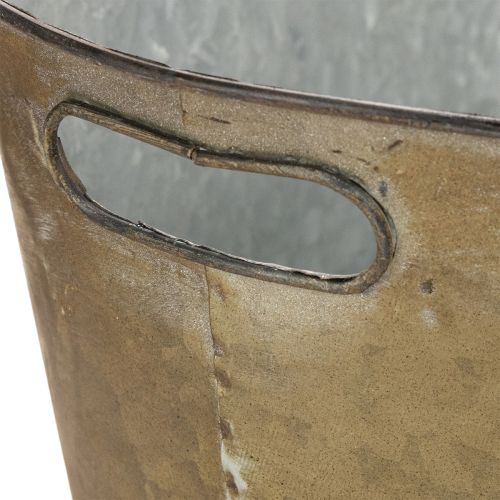 položky Sada kvetináčov a vaní, medená/biela, D 32,5 cm/36,5 cm/41,5 cm