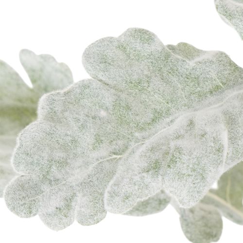 Umelá vetvička Senecio, strieborný list, prepracovaná výroba, 45 cm, 3 kusy | Floristik24.sk