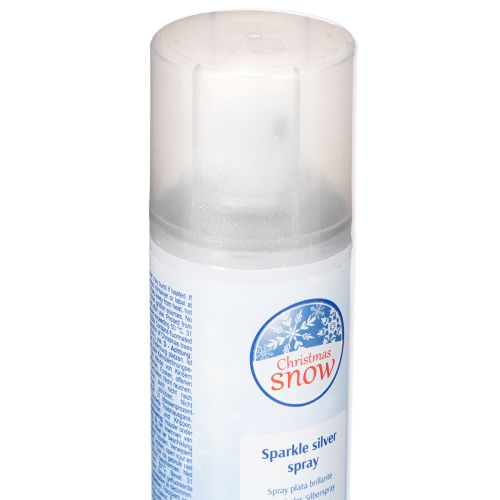 Strieborný trblietavý sprej na sneh v spreji na okná a zimnú dekoráciu 150ml | Floristik24.sk