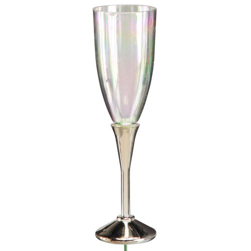 položky Silvestrovská dekorácia na nalepenie pohára na šampanské na drôt V9,5 cm 8 ks