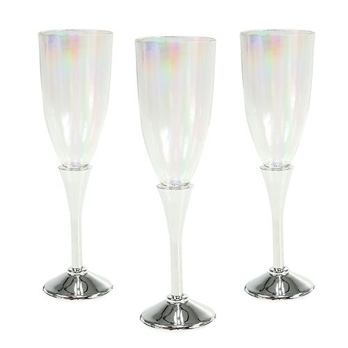 Floristik24 Silvestrovská dekorácia pohár na šampanské Ø2,5cm V9,5cm 8 kusov