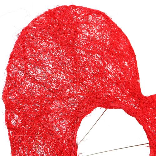 položky Manžeta sisalové srdce červená 15cm 10ks.