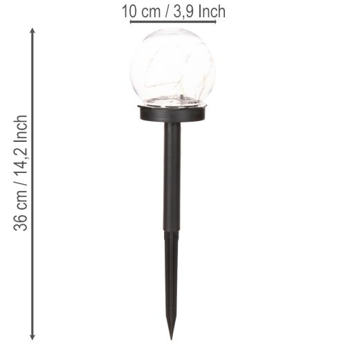 Záhradné svietidlo, guľové svietidlo s hrotom do zeme pre vonkajšie osvetlenie, 36 cm, 4 kusy | Floristik24.sk