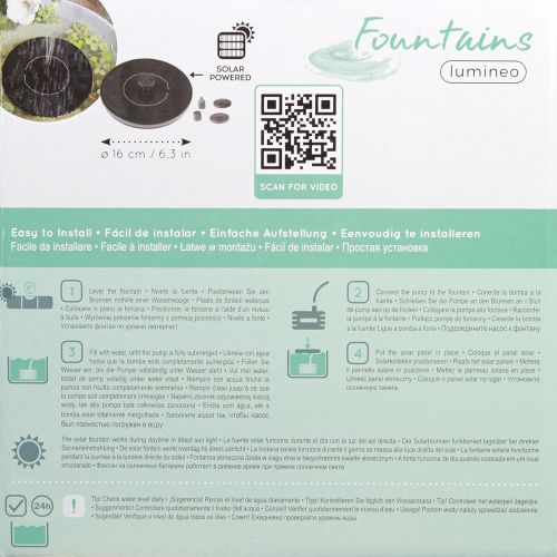 položky Solárna fontána fontána Ø16cm čierna 5 trysiek