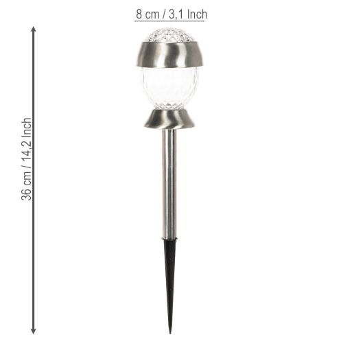 Solárne záhradné lampy s hrotom 36 cm – set 4 ks | Floristik24.sk