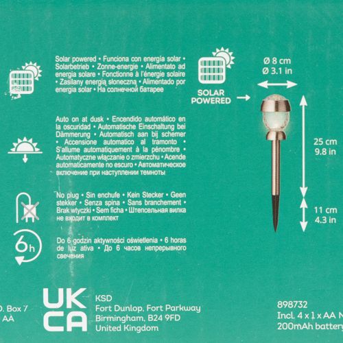 Solárne záhradné lampy s hrotom 36 cm – set 4 ks | Floristik24.sk