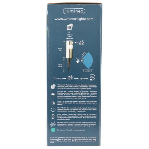 Solárne záhradné svetlo s hrotom do zeme a LED osvetlením, 34 cm | Floristik24.sk