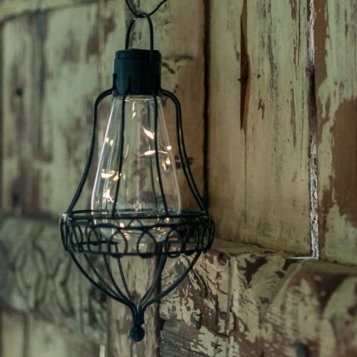 Floristik24 Solárna lampa na zavesenie, záhradná lampa teplá biela Ø11cm V21cm