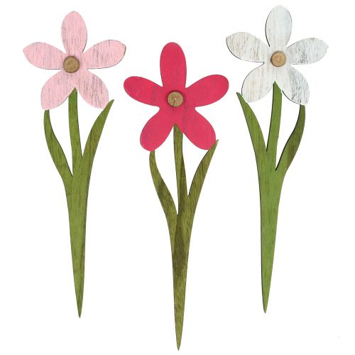 Floristik24 Letná dekorácia kvety ako zátky ružové, ružové 32cm 6ks