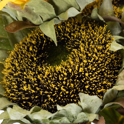 Umelá slnečnica s realistickými listami a kvetmi, 58 cm, 3 kusy | Floristik24.sk