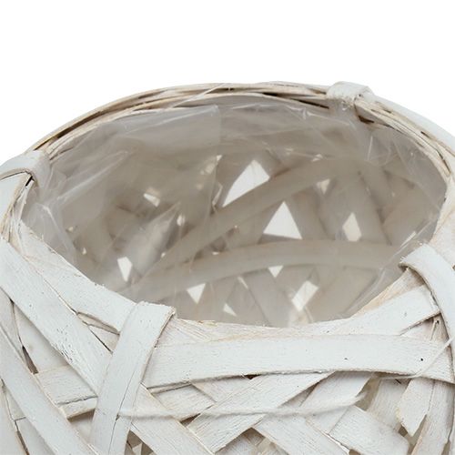 Floristik24 Kôš na žetóny okrúhly Biely Ø15cm