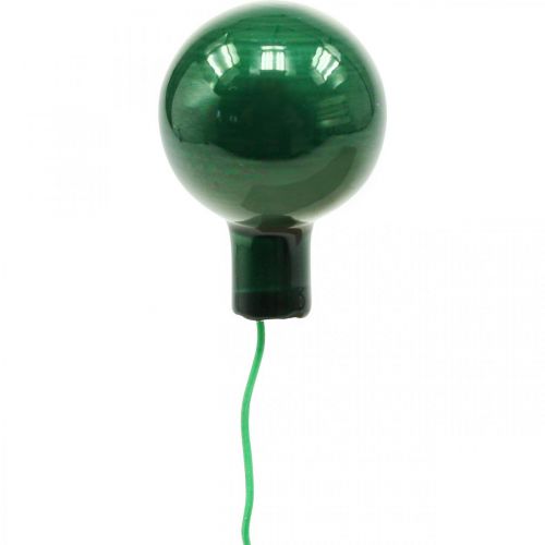 položky Mini vianočné gule na drôte Ø25mm sklenené zelené 140p