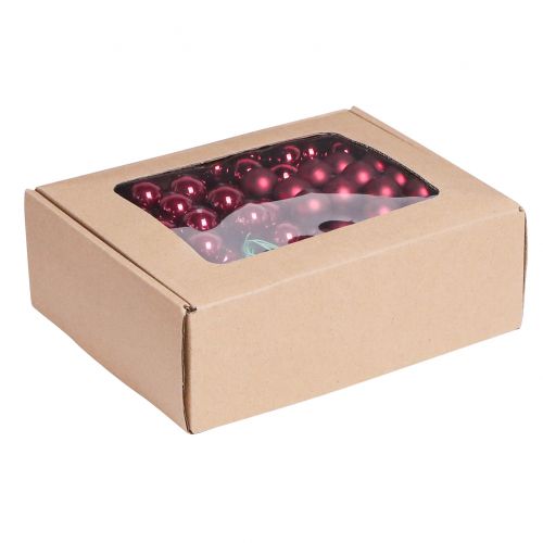 položky Zrkadlové bobule drôtené sklenené gule Bordeaux mix Ø20mm 140 ks