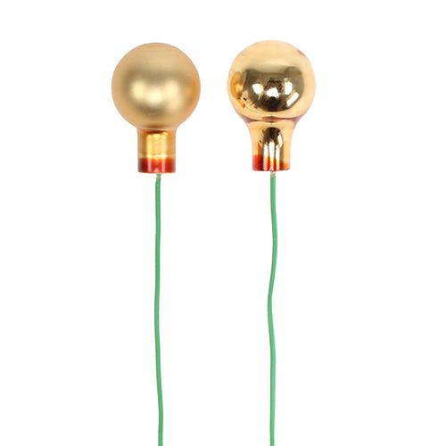 položky Zrkadlové bobule Ø1,5cm matné, lesklé zlaté 140 kusov