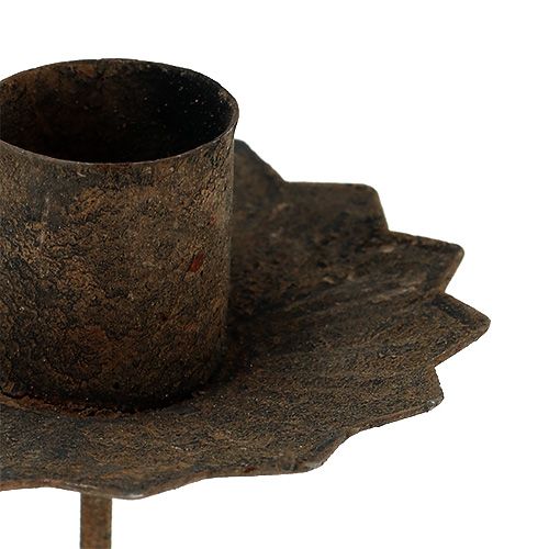 Floristik24 Kužeľový svietnik na vloženie Ø7cm hrdza 4ks